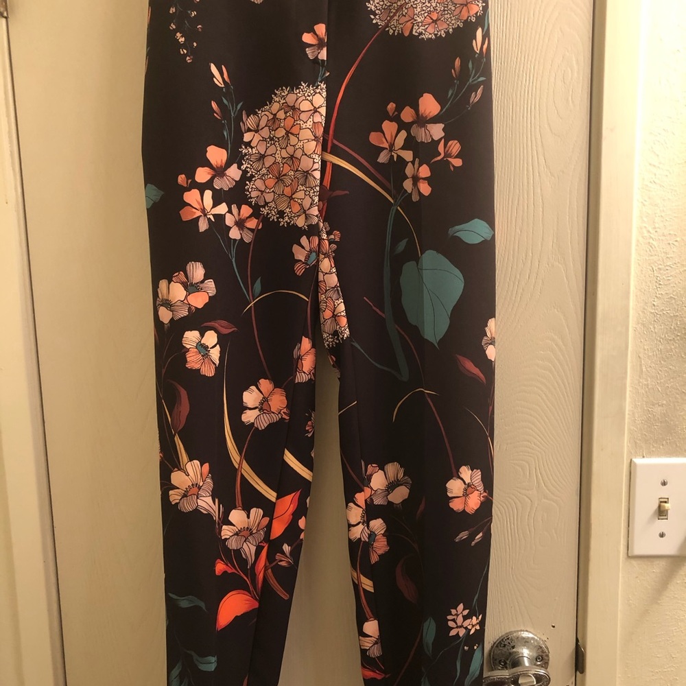 Floral straight leg pants by designer Insight - Picture 4 of 8